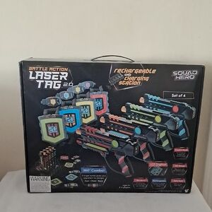 Laser Tag 2.0 Rechargeable Charging Station  & 4 Guns And 4 Vest
